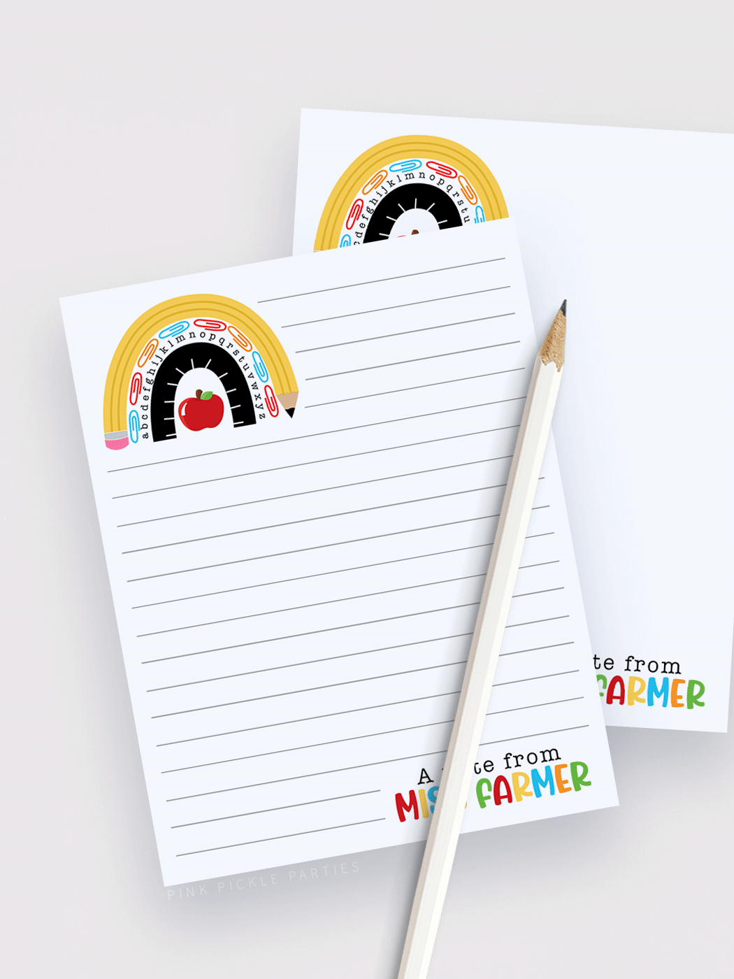 School Rainbow Teacher Notepad